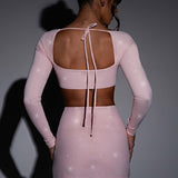 Top Lucianna - Brilho Rosa