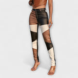 Calça Riemenbroek com padrão de bloco de cores