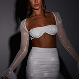 Maisie Crop - Brilho Marfim