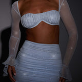 Saia Mini Maisie - Brilho Azul Bebê