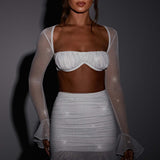 Saia Mini Maisie - Brilho Marfim