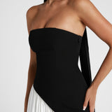 Vestido Maxi Maliyah - Preto/Branco