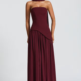 Vestido Maxi Maliyah - Verniz Cereja