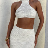 Top Margot Halter - Marfim