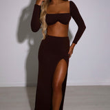 Saia Maxi Mariana - Chocolate