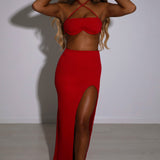 Saia Maxi Mariana - Vermelha