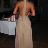 Vestido Maxi Melania - Brilho Dourado