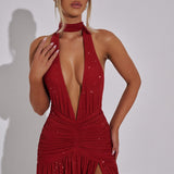 Vestido Maxi Melania - Vermelho Brilhante