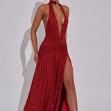 Vestido Maxi Melania - Vermelho Brilhante