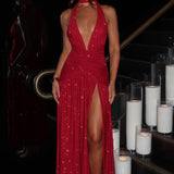 Vestido Maxi Melania - Vermelho Brilhante