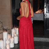 Vestido Maxi Melania - Vermelho Brilhante