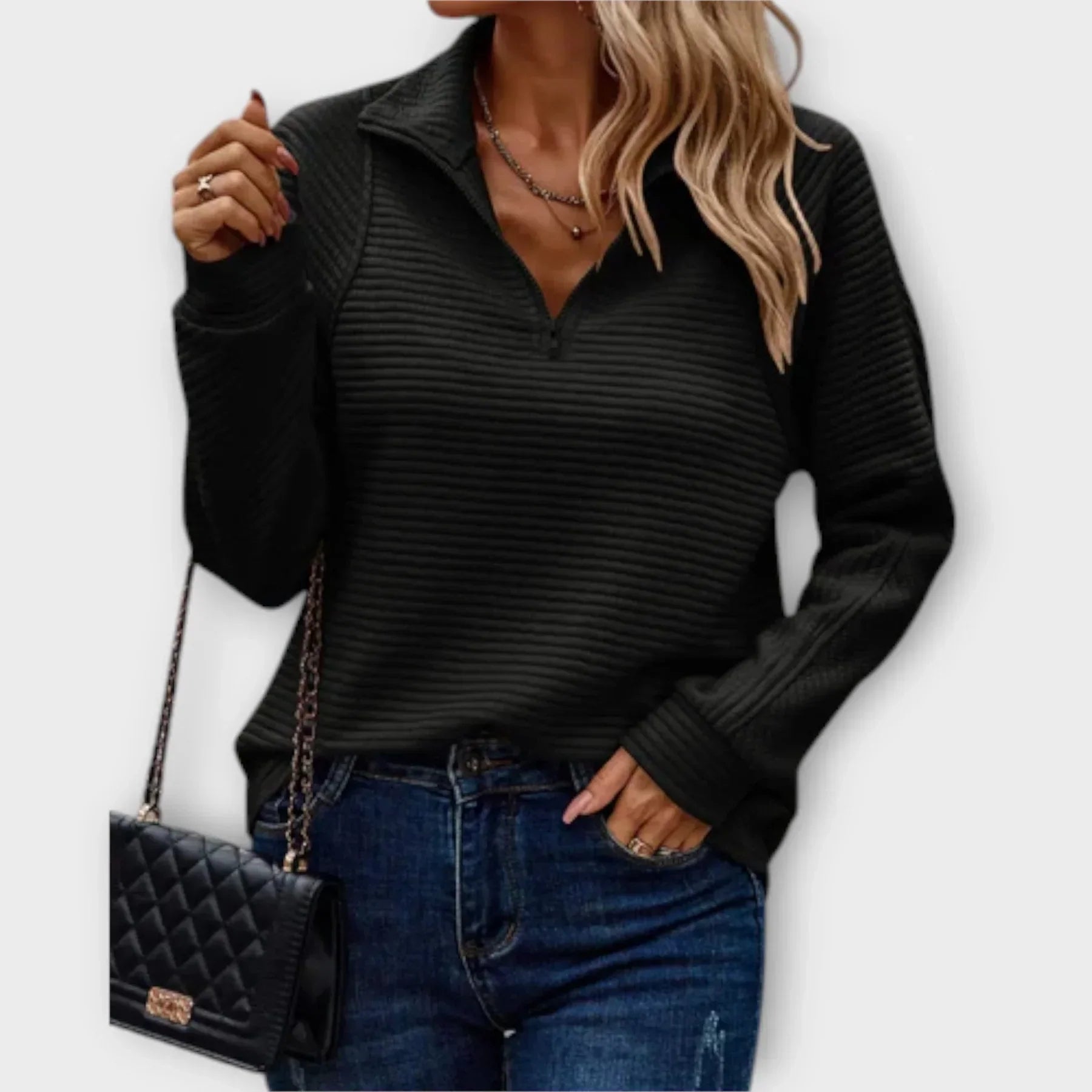 Camisola acolchoada Nara com fecho elegante
