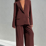 Jaqueta Blazer Oversized Noa - Marrom