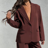 Jaqueta Blazer Oversized Noa - Marrom