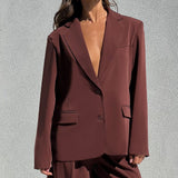 Jaqueta Blazer Oversized Noa - Marrom