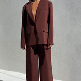 Jaqueta Blazer Oversized Noa - Marrom