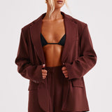 Jaqueta Blazer Oversized Noa - Marrom