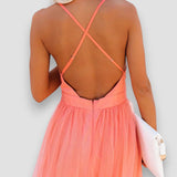 VESTIDO LORE ELEGANTE COM DECOTE EM V