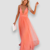 VESTIDO LORE ELEGANTE COM DECOTE EM V