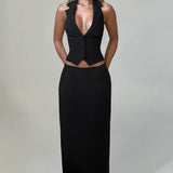 Saia Maxi Piper - Preta