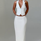 Saia Maxi Piper - Marfim