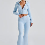 Conjunto Tricô Portia - Azul Bebê