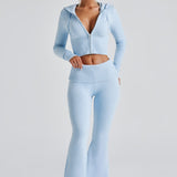 Conjunto Tricô Portia - Azul Bebê