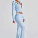 Conjunto Tricô Portia - Azul Bebê