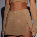 Saia Mini Posie - Brilho Dourado
