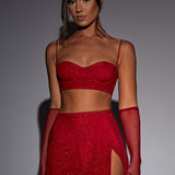 Saia Mini Posie - Vermelho Brilhante