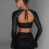 Priscilla Top - Preto Brilhante