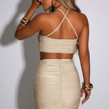 Saia Mini Reyna - Brilho Dourado