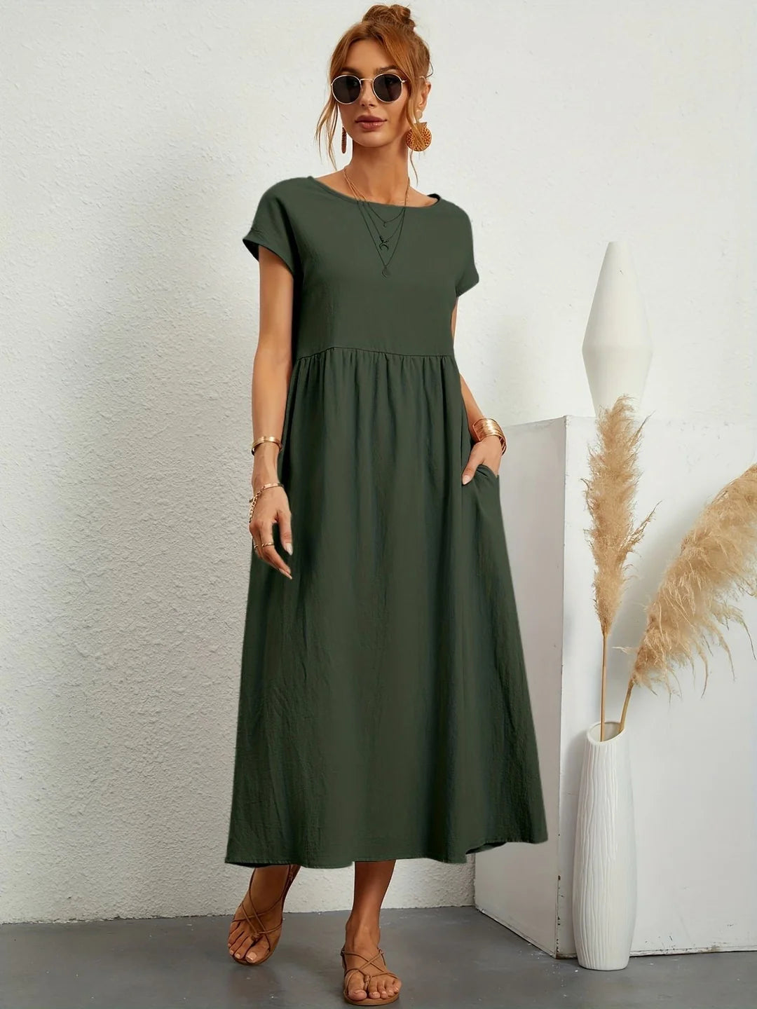 SARAH - VESTIDO CASUAL DE LINO 