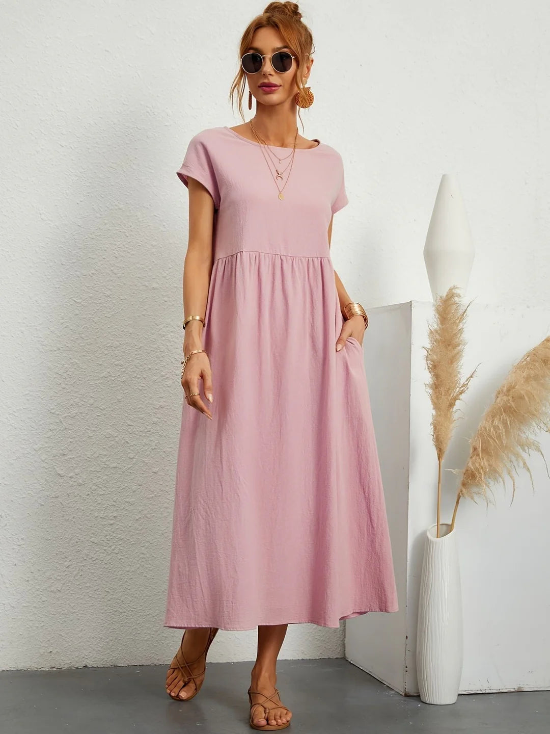 SARAH - VESTIDO CASUAL DE LINO 