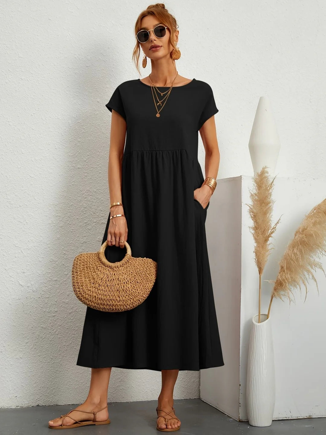 SARAH - VESTIDO CASUAL DE LINO 