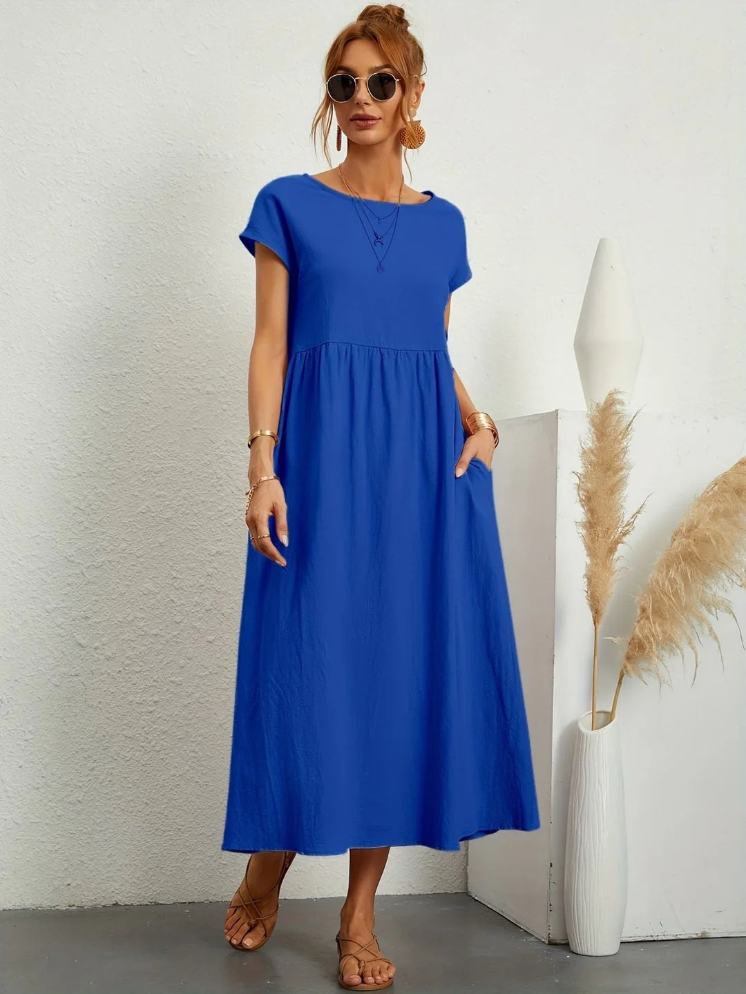 SARAH - VESTIDO CASUAL DE LINO 