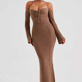 Vestido Maxi Samariah - Chocolate