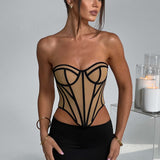 Corset Santanna - Preto/Nude