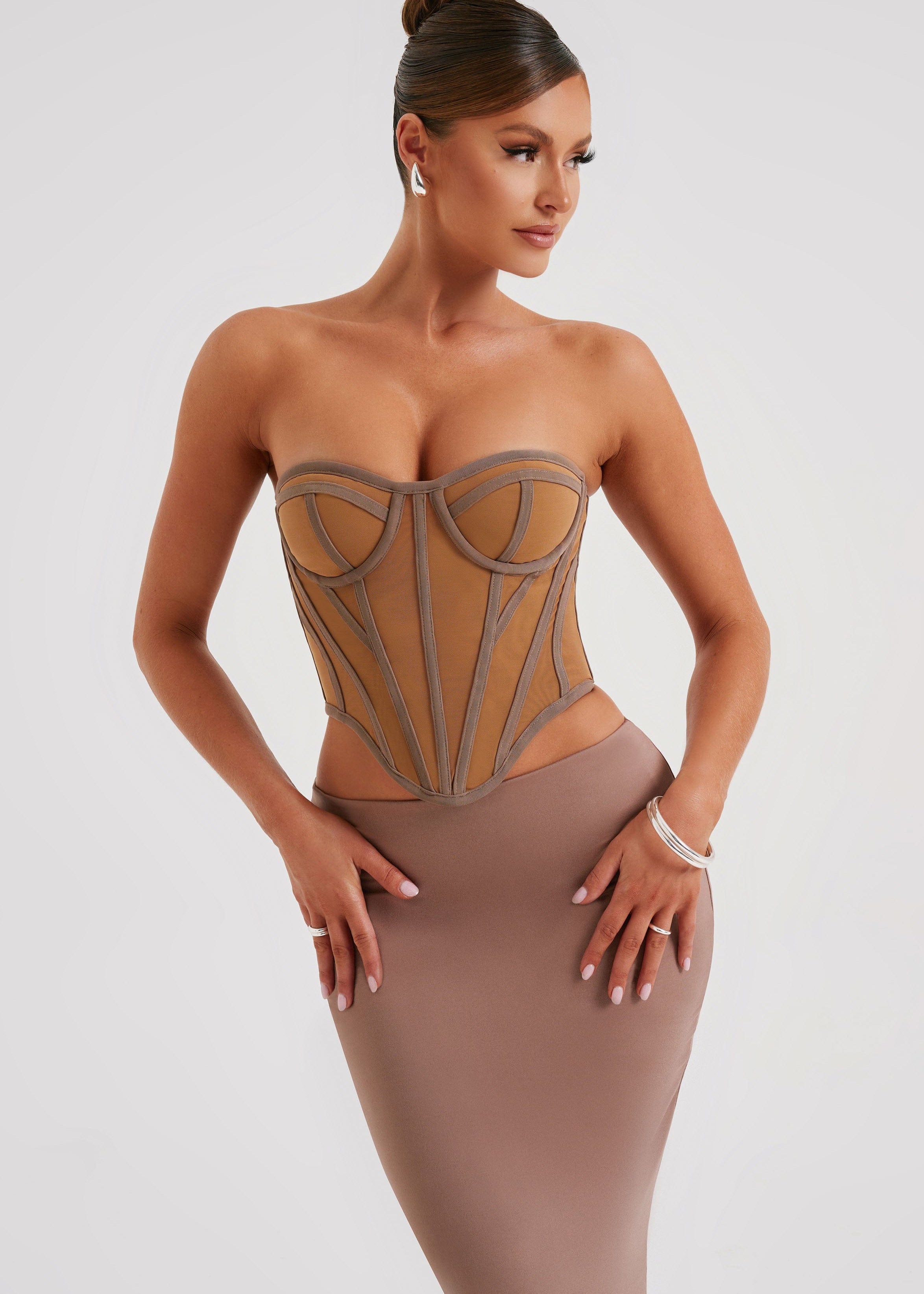Corset Santanna - Chocolate/Nude
