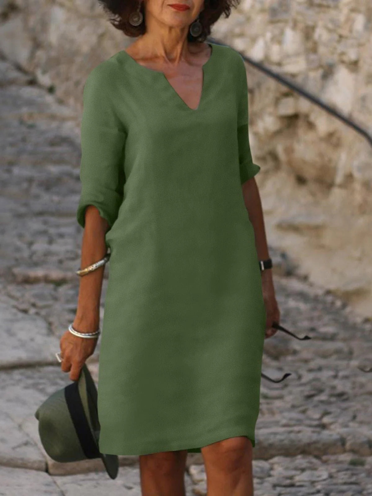 ANNA - VESTIDO CUELLO EN V 