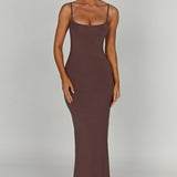 Vestido Maxi Saskia - Chocolate