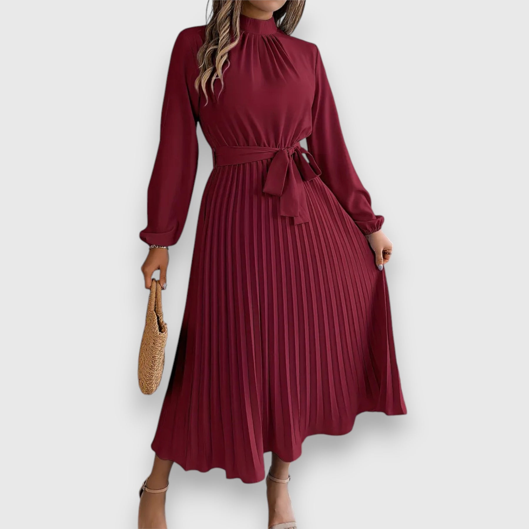 Lisa - Vestido Midi de Manga Longa