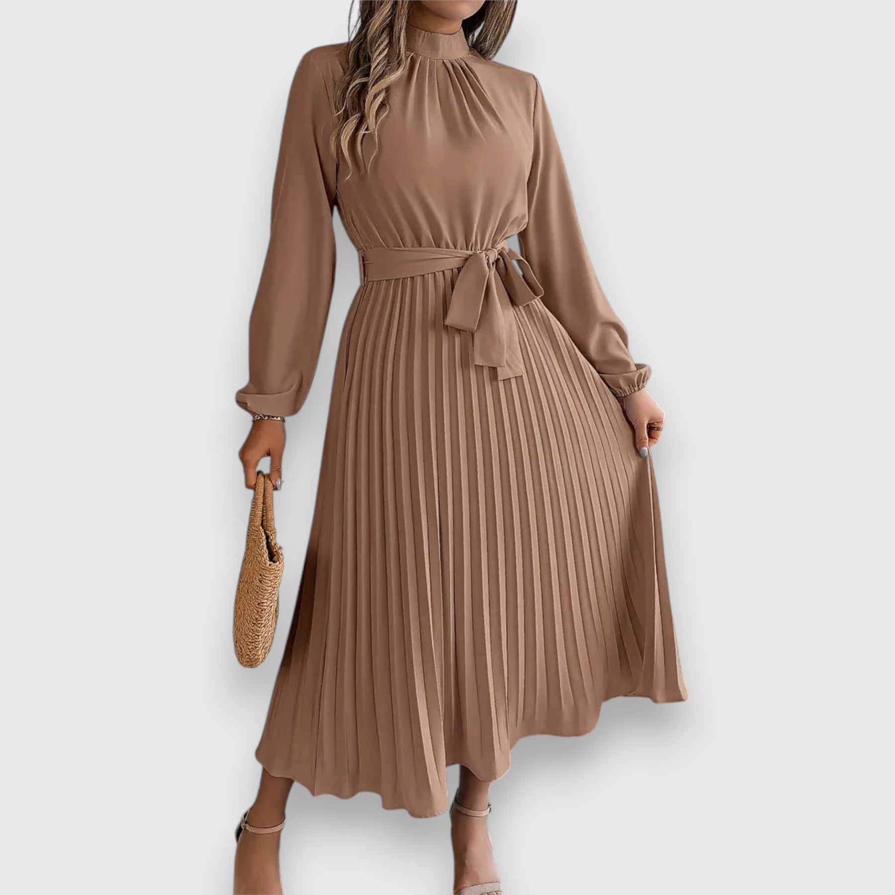 Lisa - Vestido Midi de Manga Longa