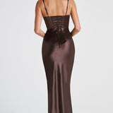 Vestido Maxi Shae - Marrom Ameixa