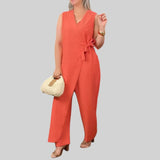 Inês - Elegante macacão com decote em V
