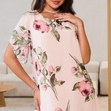 Susy - Vestido de chiffon rodado com pétalas