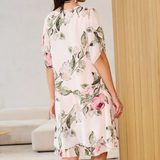 Susy - Vestido de chiffon rodado com pétalas