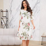 Susy - Vestido de chiffon rodado com pétalas