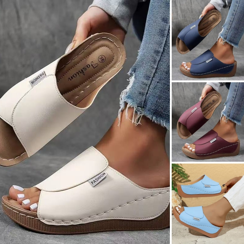 Sandálias Casuais de Salto Wedge para Mulheres
