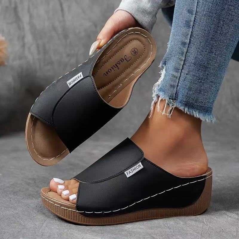 Sandálias Casuais de Salto Wedge para Mulheres